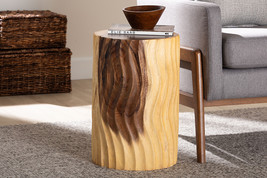 Eliada Hand-carved Suar Wood Side Table - $144.00