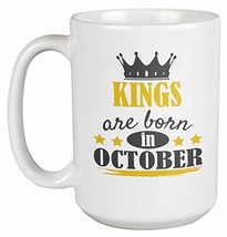 Make Your Mark Design Kings Born in October Coffee &amp; Tea Mug for Birthdays, Pres - £19.94 GBP