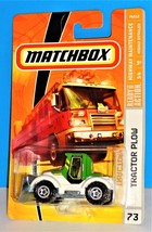 Matchbox 2009 Highway Maintenance Series #73 Tractor Plow White &amp; Green - £2.71 GBP