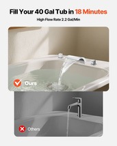 VEVOR Roman Tub Faucet 3 Hole Waterfall Bathtub Faucet Temperature Control - €117,30 EUR