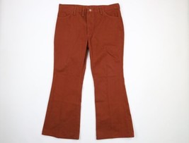 Vtg 70s Wrangler Mens 38x30 Faded Wide Leg Bell Bottoms Jeans Burnt Orange USA - £118.39 GBP