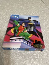 Vtg 1995 Adventures of Batman &amp; Robin 60 Pc Puzzle MIlton Bradley. Anima... - £10.04 GBP