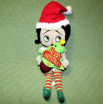Betty Boop Christmas Elf Plush 16&quot; Stuffed Doll 2013 Sugar Loaf Santa Hat Plush - £8.60 GBP