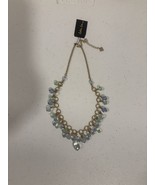 Cookie Lee Gold Tone With Blue And Green Teardrop Crystal Necklace - $13.52 CAD