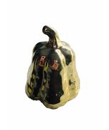 Sophisticated Ceramic Pumpkin Sculpture Decorative Gold 4” W 6” H - $413.41 MXN