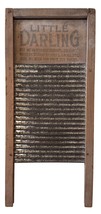 Vintage Little Darling Washboard National Washboard Co #818 Wood Metal F... - $26.99