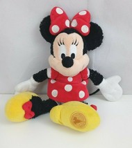 Disneyland Walt Disney World Minnie Mouse 10&quot; Fuzzy Plush Authentic Stamped - £15.46 GBP