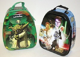 Star Wars Clone Wars Characters Set of 2 Tin Backpack Arch Carry Alls NE... - $11.64