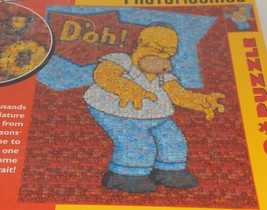 The Simpsons HOMER D&#39;oh 1000PC Photomosaics Jigsaw Puzzle 2002 - £11.90 GBP