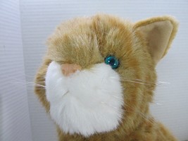 15&quot; Vintage Commonwealth Rusty Orange Sitting Kitty Cat Stuffed Animal Plush Toy - £18.27 GBP