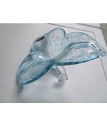 Murano Italy Blue Glass Flower Figurine 7 X 7&quot; [130B] - $74.47 CAD