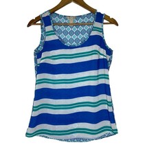 Banana Republic Blue Green Striped Sleeveless Tank Top Shirt Size XS Wom... - $15.00