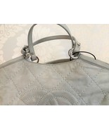 CHANEL Gray Quilted Leather Top Handle &amp; Chain Shoulder Strap Bag - $2,970.89