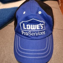 Lowe&#39;s ProServices Baseball Cap Hat Mens Adjustable Blue Cotton Embroidered - £7.75 GBP