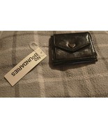 Black Heart Wallet Small Trifold Card Coin Purse Pouch Women, Leather Case - $276.65 MXN