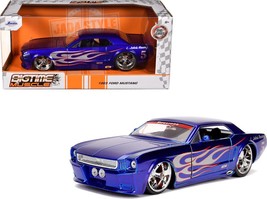 1965 Ford Mustang #5 L. John&#39;s Racing Candy Blue With Flame Graphics Big... - $49.51