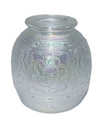 Fenton White Iridescent Persian Medallion Flower Fairy Lamp Cover Candle... - $52.65