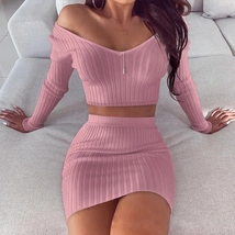 Premium Casual Sexy Slim Mini Dress Skirt Bodycon Knit Sweater Party Club - $49.99