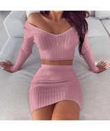 Premium Casual Sexy Slim Mini Dress Skirt Bodycon Knit Sweater Party Club - $49.99