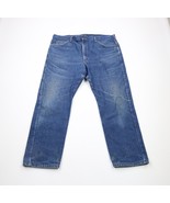 Vtg 90s LL Bean Mens 44x30 Thrashed Flannel Lined Straight Leg Denim Jea... - $67.63 CAD