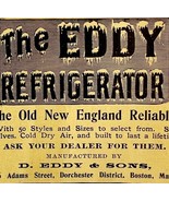 The Eddy Refrigerator Boaton Mass 1894 Advertisement Victorian Appliance... - €17,17 EUR The Eddy Refrigerator Boaton Mass 1894 Advertisement Victorian Appliance... - €17,17 EUR