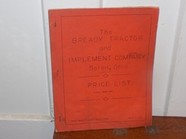 The Bready Tractor and Implement Company Price List 4/19/1949 Model-A. - $11.88