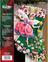 Bucilla Sugar Plum Fairy Christmas Stocking Felt Applique Kit, 85431 18-Inch - £30.72 GBP