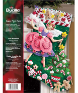 Bucilla Sugar Plum Fairy Christmas Stocking Felt Applique Kit, 85431 18-... - £30.60 GBP