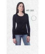 Women&#39;s Long Sleeve Crew Neck Cotton Stretch Brushed CFA GROUP Art. 2202 - $7.76