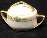 1930&#39;s Handpaint Sugar Bowl Gold Bohemia Donatello Czecho-Slowakia VTG S... - $29.65