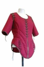 Gambeson Thick Padded Red Beautifull Medieval Aketon Coat Armor cotton - £81.46 GBP+