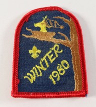 Vintage 1980 Winter Tree Bird Twill Red Border Boy Scouts of America BSA... - £9.34 GBP