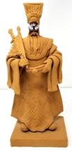 Chinese Opera Mask Sword Flag Figurine Tay Guan Heng Bark Metal Imperfec... - $23.70