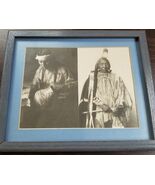 8.75" X 11" Blue Wood Frame ~ Matted Black &amp; White ~ Indian Prints ~ Wal... - $30.00