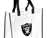 Las Vegas Raiders Clear Reusable Plastic Tote Bag NFL 2023 Stadium Approved - $14.01
