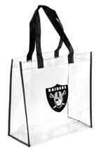Las Vegas Raiders Clear Reusable Plastic Tote Bag NFL 2023 Stadium Approved - £10.99 GBP
