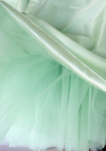 Mint Green Knee Length Tutu Skirt Womens Custom Plus Size Fluffy Tulle Skirt image 2