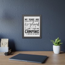Camping Print Wall Decor, Black and White Adventure Poster, Canvas Artwork for A - £38.89 GBP+
