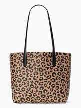 Kate Spade Arch Leopard Leather Tote Pouch Animal Cheetah K8466 NWT Leopardo FS - £134.49 GBP