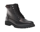 Calvin Klein Men Lug Sole Lace Up Combat Work Boots Cavin Black Leather - $64.99