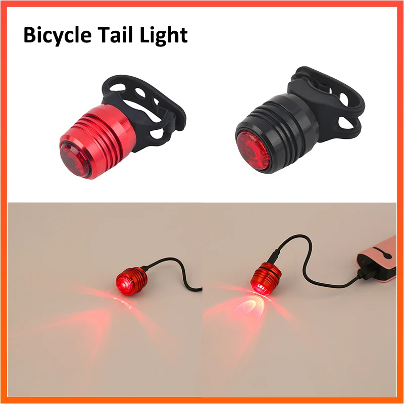 USB Rechargeable 3-Mode Bike Tail Lamp Bike Bicycle Tail Rear Warning Re... - $10.28