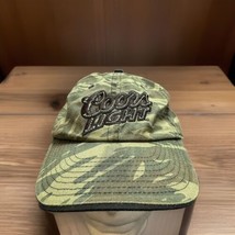 Coors Light Authentic Logo Camo Hat Hook &amp; Loop Strap back Camouflage Cap - $13.99