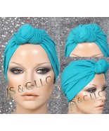 Turquoise Knotted Turban Turban Head Wraps Pre Tied Bonnet Head wrap for... - $316.26 MXN