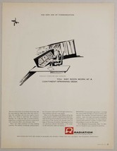 1961 Print Ad Radiation Incorporated Communication Through Computers &amp; Satellite - £14.76 GBP