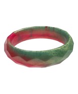 Watermelon Slush Shimmer Resin Faceted Bangle Bracelet for Women Girls F... - £17.26 GBP