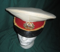 Vintage Soviet Militia Police officers White Traffic Cop Cap Hat USSR Da... - £59.43 GBP