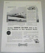 1940 Print Ad Kermath Sea Chief Engine 32&#39; Hubbard Blue Water Boat Detro... - $10.95
