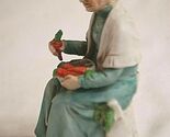 Rural Old Woman Country Farmer Basket of Carrots Bisque Figurine Shelf 5... - $21.77