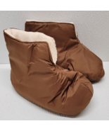 Duvet Slippers Size Medium 7-8 Brown Luxury Plush Soft - £14.90 GBP