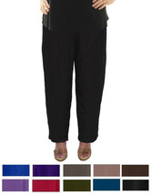 WeBeBop Solid CRINKLE or FLAT RAYON Tapered Pant L XL 0X 1X 2X 3X 4X 5X 6X - $79.00+